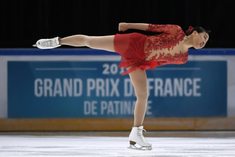 Japanese former world champion figure skater Mao Asada says she is leaving the sport with 'no regrets', shown here performing at the ISU Grand Prix in Paris on November 12, 2016