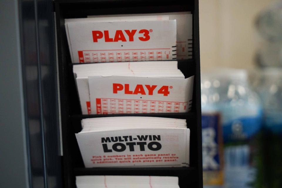 Various lottery tickets available for purchase at a Wawa on Rocky Run Parkway off Route 202 in 2018.