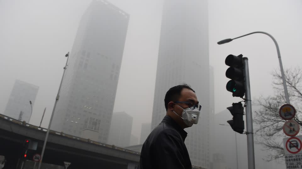 A heavily polluted day in Beijing on December 22, 2015.  - Greg Baker/AFP/Getty Images/File