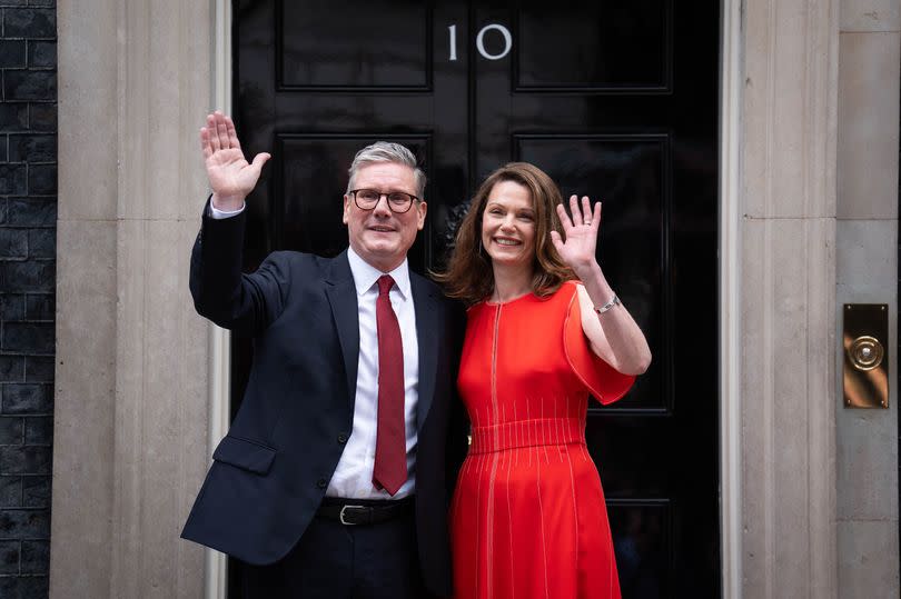 Newly elected Prime Minister Sir Keir Starmer and his wife Victoria Starmer