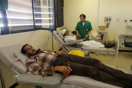 Patients receive treatment in the oncology department at Benghazi Medical Centre in Benghazi, Libya October 26, 2016. REUTERS/Esam Omran Al-Fetori