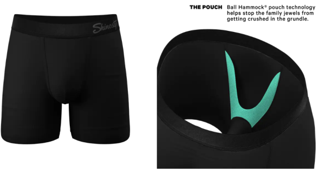 The Threat Level Midnight - Shinesty Black Ball Hammock Pouch Underwear  Large