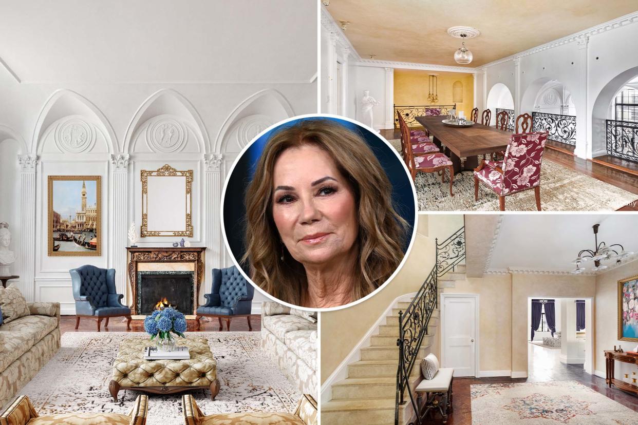 Inset of Kathie Lee over shots of her former East Side home.