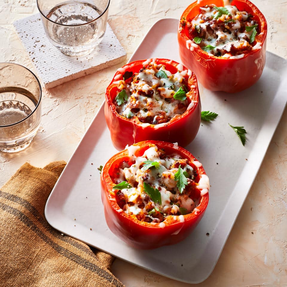 Air-Fryer Turkey Stuffed Peppers