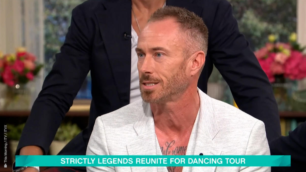 James Jordan appeared on This Morning. (ITV screengrab)