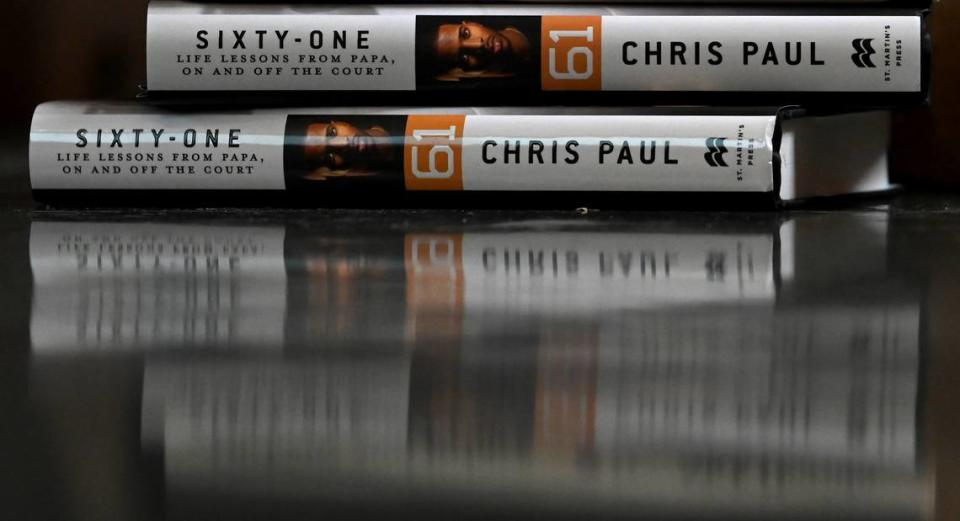 Former Wake Forest University and current NBA star Chris Paul’s new book is titled Sixty-One. Paul spoke to an audience at Wait Chapel on the campus of Wake Forest University on Thursday, June 22, 2023 about the book.