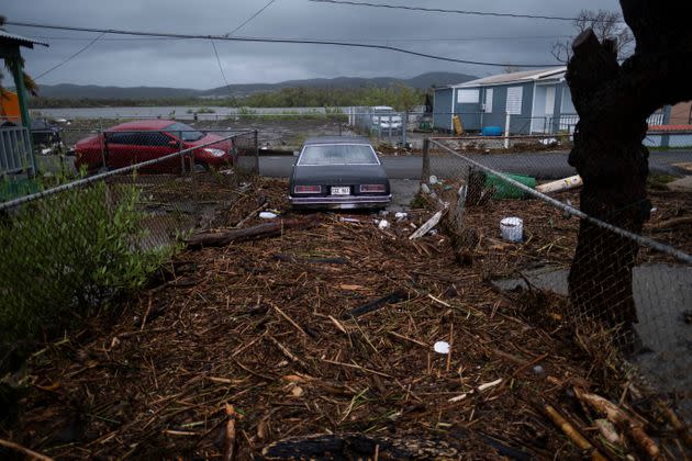 Debris covers the entrance of a house Monday in Guayanilla, Puerto Rico. (Photo: Ricardo Arduengo via Reuters)