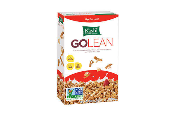 <strong>Mueller says:&nbsp;B-, because it's high in added sugar and salt.</strong><br /><i><br /></i>58g per serving<br />180 calories<br />2g fat<br />13g fiber<br />12g protein<br />8g sugar<br /><i><br />Ingredients:&nbsp;Kashi Seven Whole Grain Honey Puff Cereal (Hard Red Wheat, Brown Rice, Honey, Cane Syrup, Barley, Triticale, Oats, Rye, Buckwheat, Sesame Seeds), Degerminated Yellow Corn Flour, Expeller Pressed Soy Grits, Ground Degerminated Corn, Cane Syrup, Expeller Pressed Soy Protein Isolate, Oat Fiber, Wheat Bran, Expeller Pressed Soy Flour, Corn Bran, Kashi Seven Whole Grains &amp; Sesame Flour (Whole: Oats, Hard Red Wheat, Rye, Brown Rice, Triticale, Barley, Buckwheat, Sesame Seeds), Salt, Natural Flavors, Annatto Extract Color.</i>