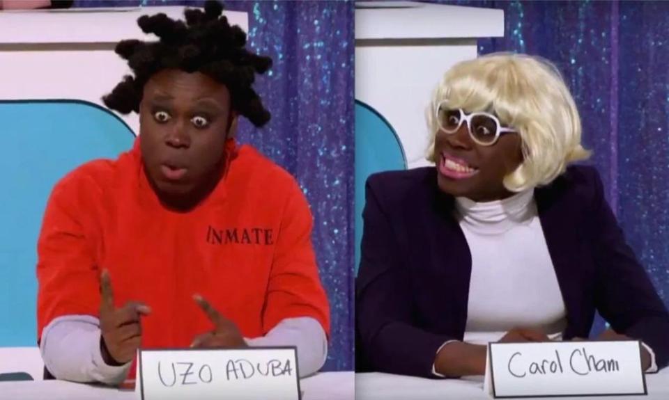 Bob The Drag Queen as Uzo Aduba & Carol Channing