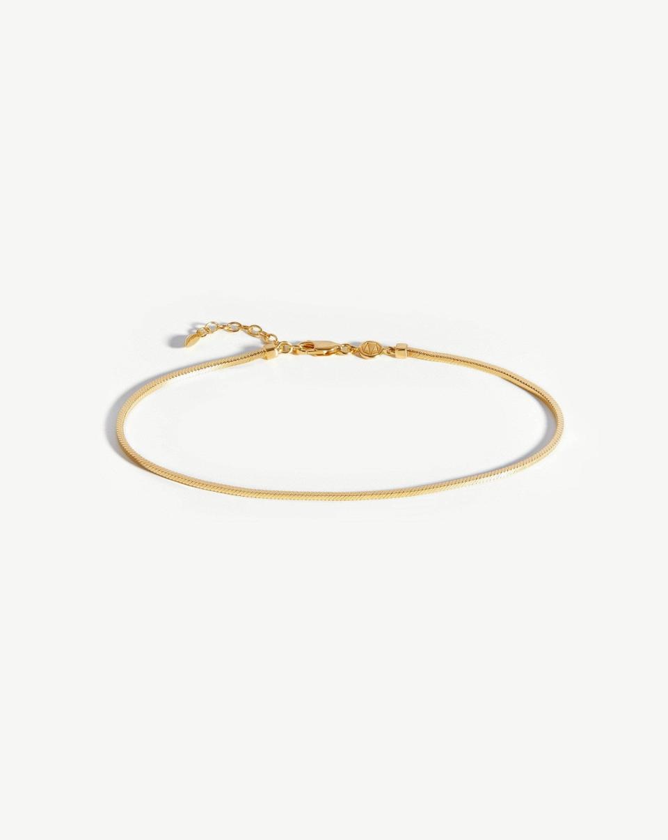 <p><a href="https://go.redirectingat.com?id=74968X1596630&url=https%3A%2F%2Fus.missoma.com%2Fproducts%2Flucy-williams-gold-square-snake-chain-anklet-18ct-gold-plated-vermeil&sref=https%3A%2F%2Fwww.harpersbazaar.com%2Ffashion%2Ftrends%2Fg44603804%2Fbest-anklets-for-women%2F" rel="nofollow noopener" target="_blank" data-ylk="slk:Shop Now;elm:context_link;itc:0;sec:content-canvas" class="link ">Shop Now</a></p><p>Square Snake Chain Anklet</p><p>$141.00</p><p>missoma.com</p><span class="copyright">us.missoma.com</span>