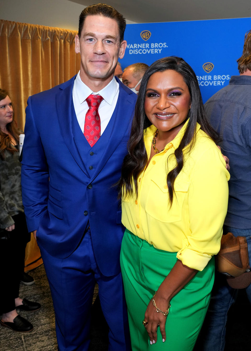 <p>John Cena and Mindy Kaling pair up at the Warner Bros. Discovery Upfront 2022 in New York City on May 18.</p>