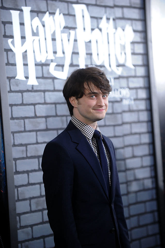 Daniel Radcliffe attends the premiere of "Harry Potter and the Deathly Hallows: Part 1"