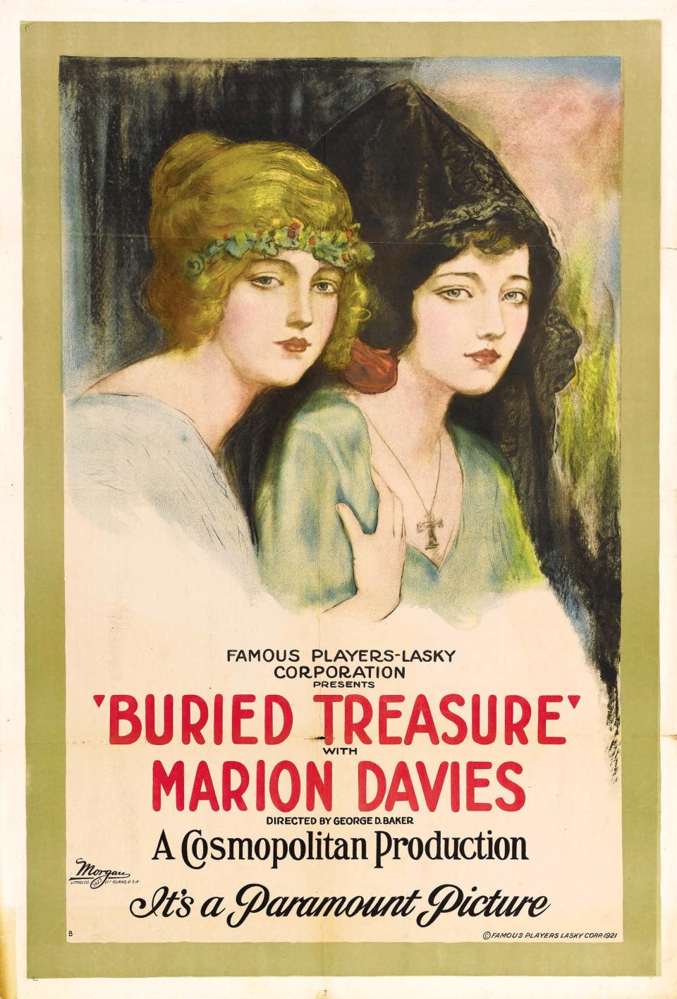 The Blue-ray cover for the film, "Buried Treasure."