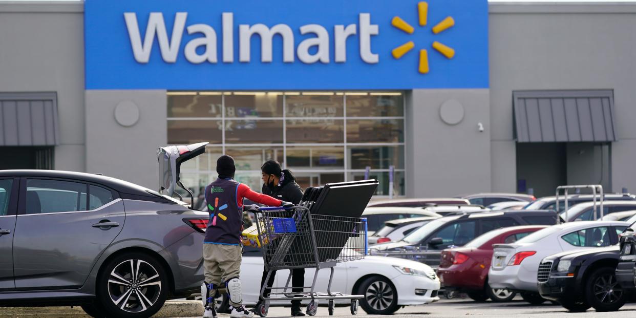 Blue Walmart store-front