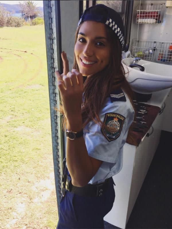 Pia is best known for her role on Home & Away as a policewoman. Source: Instagram