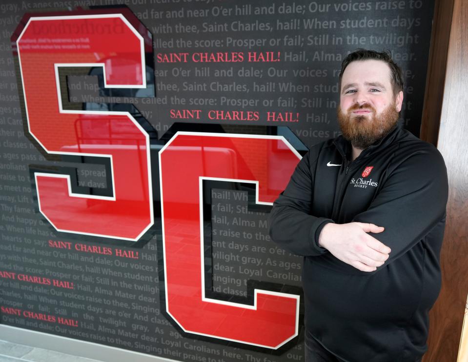 St. Charles' Danny Greiner is The Dispatch's All-Metro Coach of the Year for hockey.