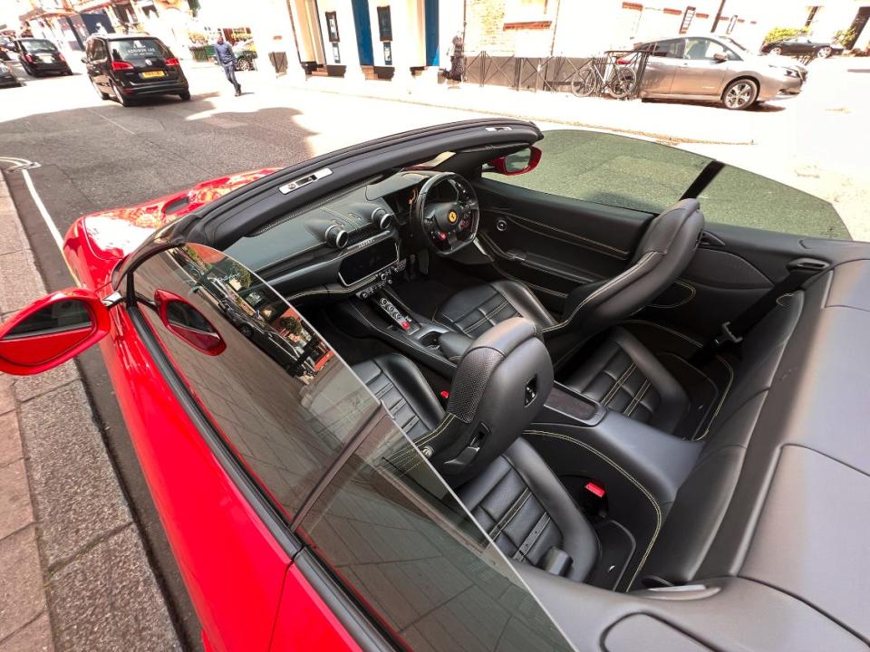 The Ferrari seen from above.