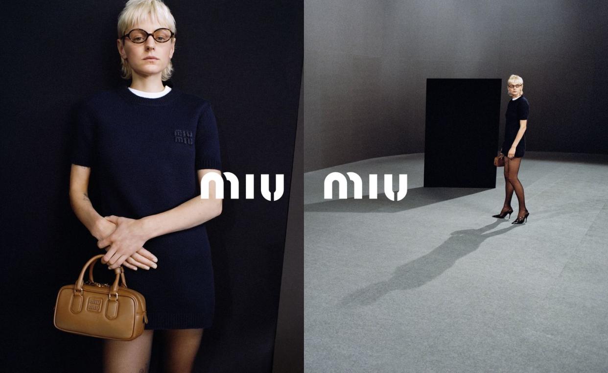 miu miu emma corrin fw23 campaign