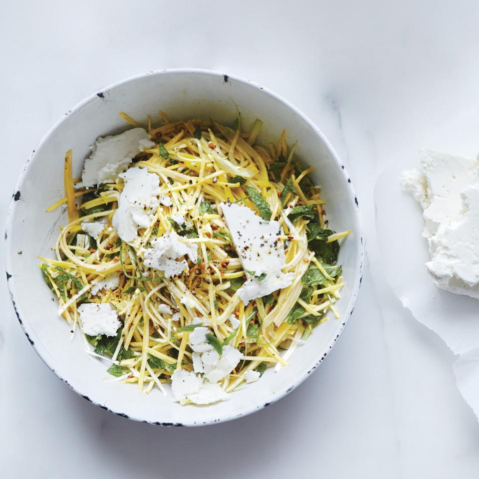 Summer Squash Slaw with Feta and Toasted Buckwheat