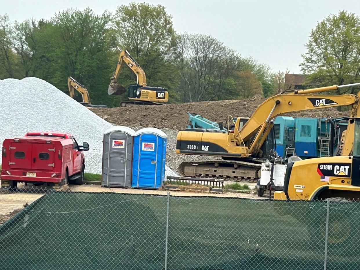 Construction is seen at two commercial sites off Campus Drive in Parsippany, where several vacant office buildings have been demolished or slated for demolition in favor of redevelopment.