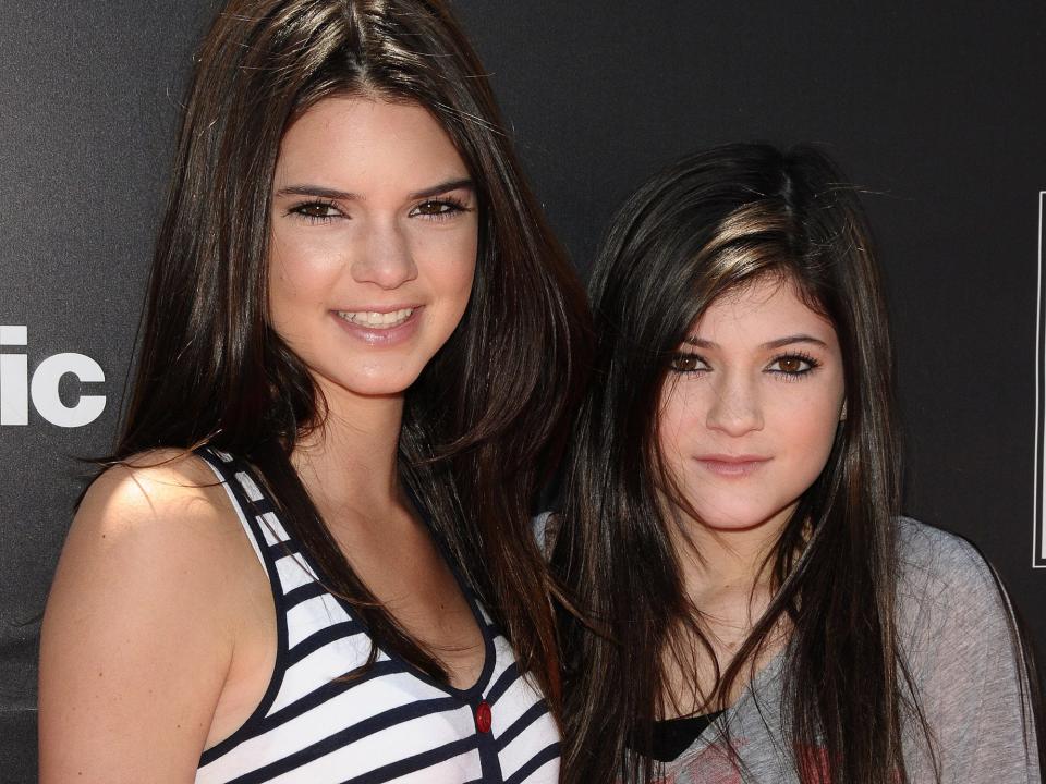 Kendall Jenner (left) and Kylie Jenner (right) in 2010.
