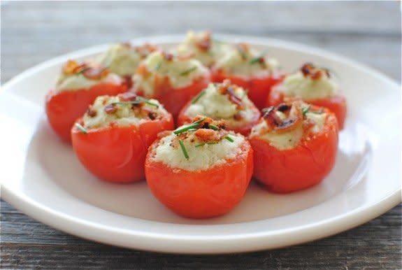 <strong>Get the <a href="http://bevcooks.com/2012/03/cauliflower-stuffed-tomatoes/" target="_blank">Cauliflower Stuffed Tomatoes Recipe</a> by Bev Cooks</strong>
