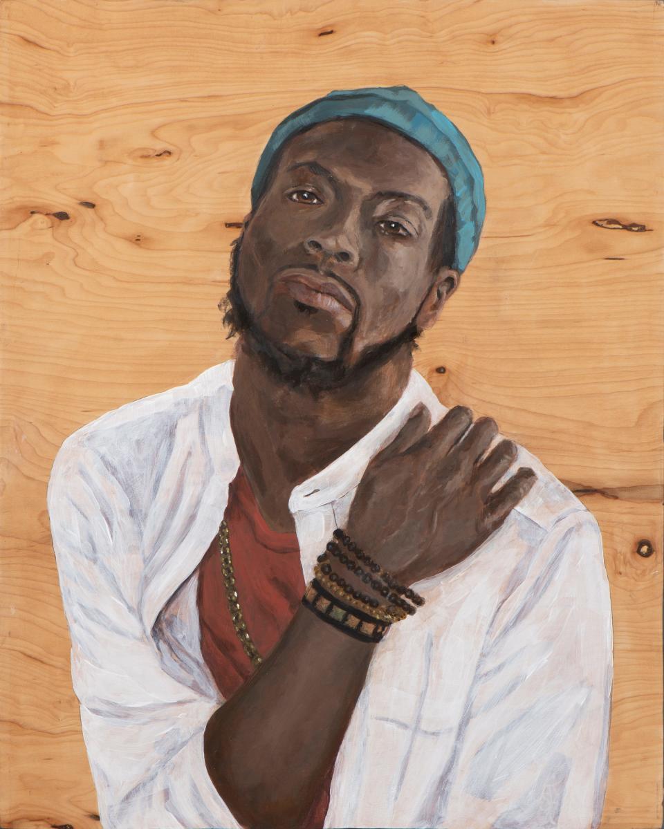 "J. Artiz (Joshua Runnels)," acrylic on birch, by Amy Stephenson