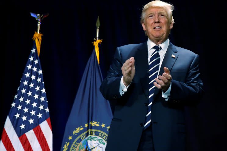 Donald Trump appears at a campaign event in Manchester, N.H. (Photo: Carlo Allegri/Reuters)