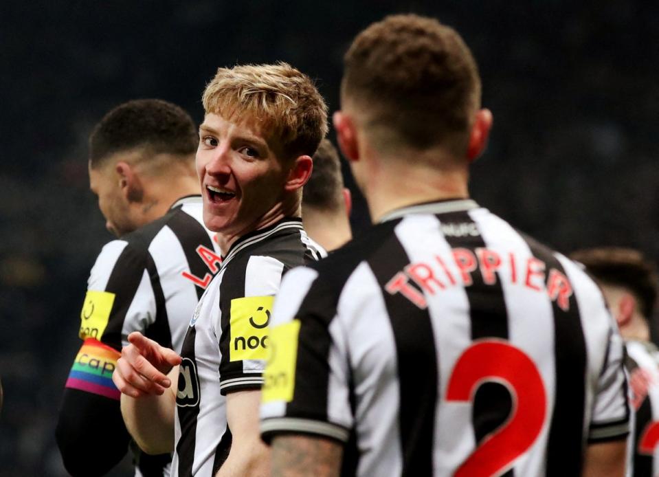 All smiles: Eddie Howe’s team deserved their win against Manchester United  (Reuters)