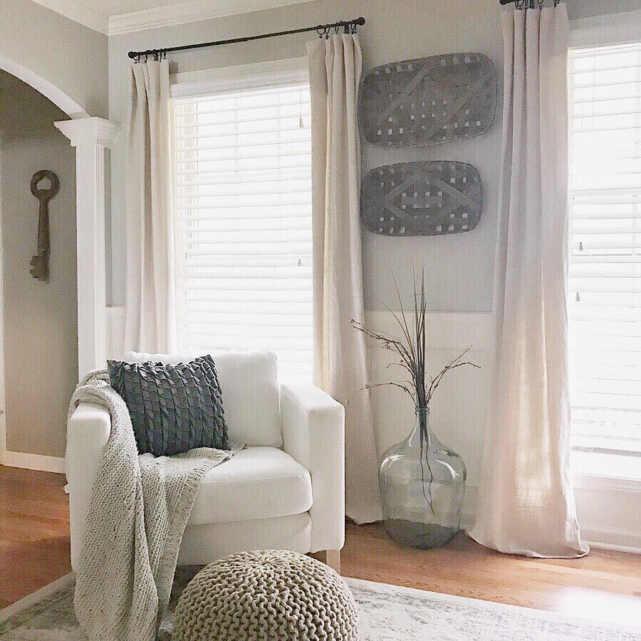 Long Drop Cloth Curtains