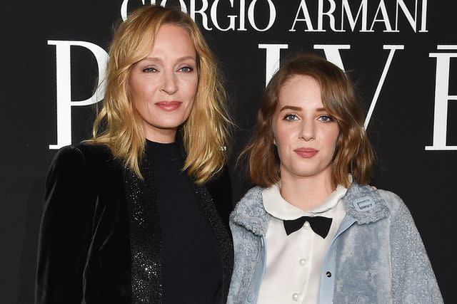 Stephane Cardinale - Corbis/Corbis via Getty Uma Thurman and Maya Hawke in 2019