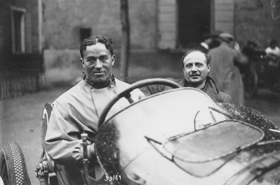 dario resta at the wheel of a sunbeam, c1920s