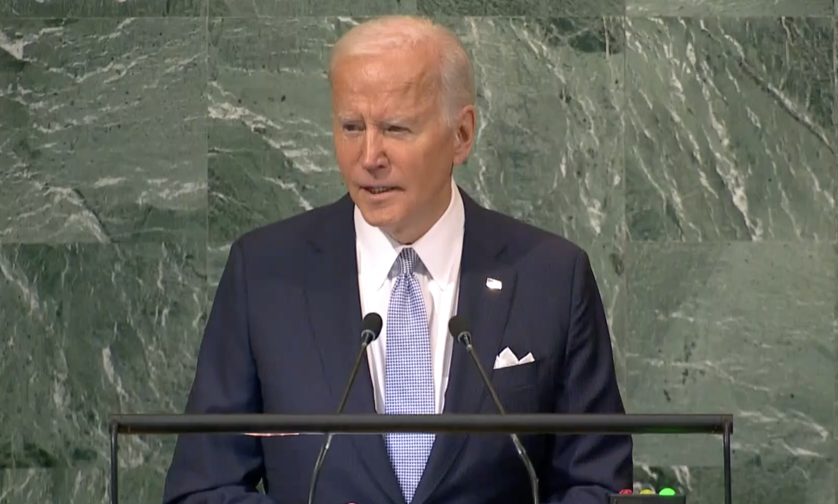 Joe Biden speaks at the UN general assembly  (Screengrab)