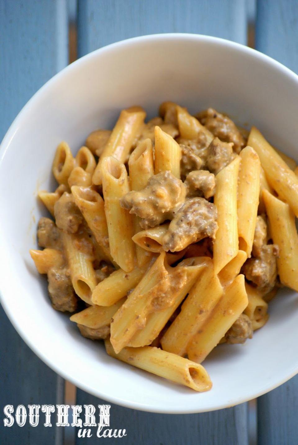 <p>Your favorite childhood meal just got a whole lot healthier.</p><p>Get the recipe from <a rel="nofollow noopener" href="http://www.southerninlaw.com/2015/03/healthy-homemade-hamburger-helper-copycat-recipe.html" target="_blank" data-ylk="slk:Southern in Law;elm:context_link;itc:0;sec:content-canvas" class="link ">Southern in Law</a>.</p>