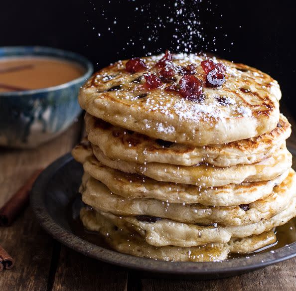 <strong>Get the <a href="http://www.halfbakedharvest.com/rum-cranberry-pancakes-butter-rum-sauce-giveaway/" target="_blank">Rum and Cranberry Pancakes with Butter Rum Syrup recipe</a> from Half Baked Harvest</strong>