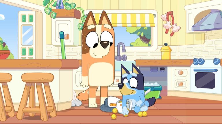 Bluey y su mamá, Chili, en el episodio XL 