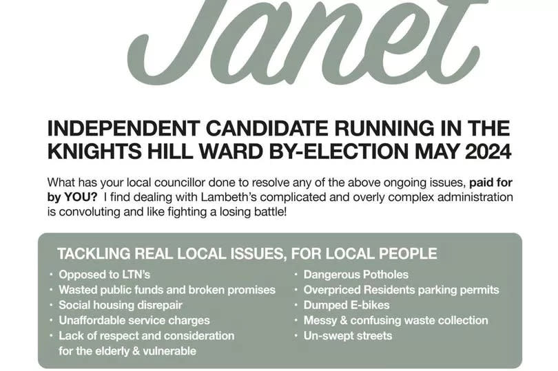 Janet Gayle has unveiled a 10 point manifesto