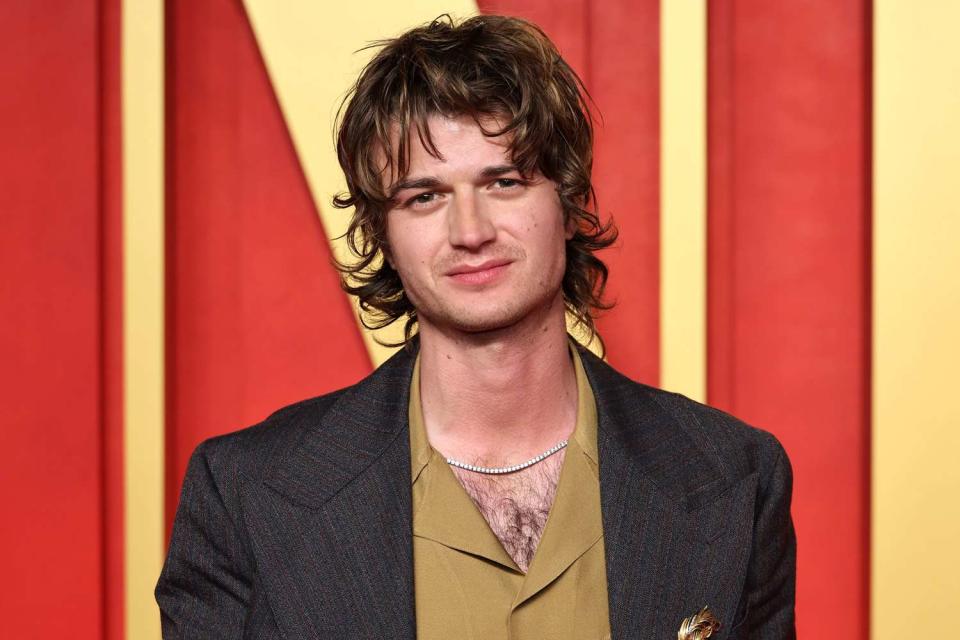 <p>Jamie McCarthy/WireImage</p> Joe Keery at the Vanity Fair Oscars party in Beverly Hills on March 10, 2024