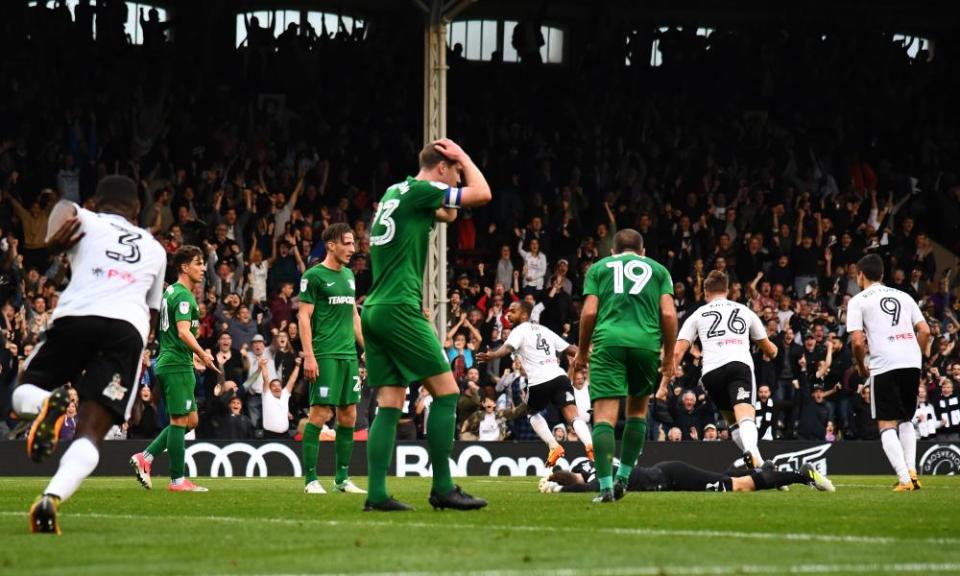 The moment Denis Odoi, centre, grabbed a draw for Fulham at Craven Cottage.