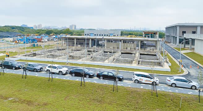 桃園市中壢汙水下水道BOT促參案關鍵的中壢水資源回收中心，推動過程歷經近10年，第1期設施8日完工啟用，每日可處理約7萬戶、近4萬噸生活汙水。（蔡明亘攝）