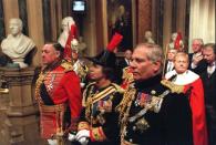 <p>Princess Anne, in full military uniform, at the State Opening of Parliament.</p>