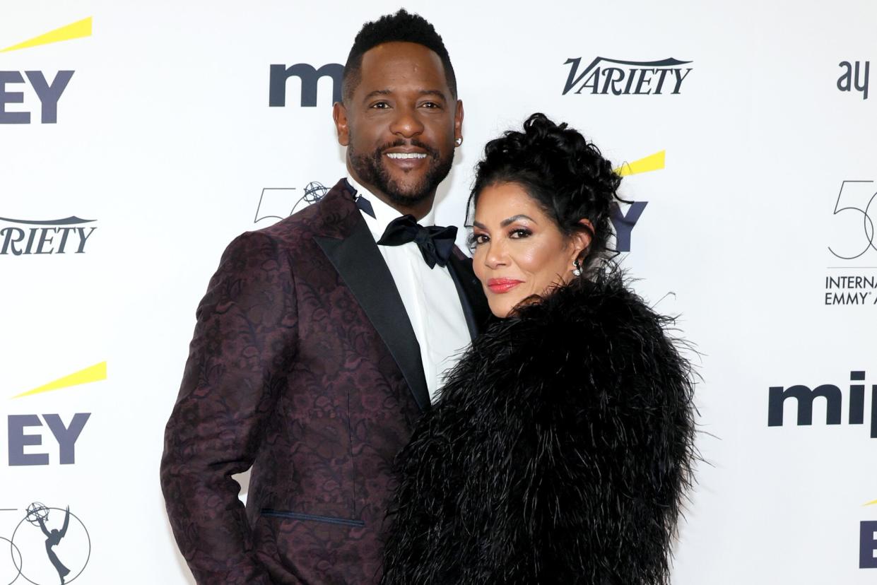 Blair Underwood and Desiree DaCosta attend the 50th International Emmy Awards at New York Hilton Midtown on November 21, 2022 in New York City.