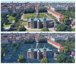 <p>Los alrededores del Castillo de Rosenborg de Copenhague desaparecerían por completo y el edificio se convertiría en una especie de isla. (Foto: <a href="http://sealevel.climatecentral.org/" rel="nofollow noopener" target="_blank" data-ylk="slk:Climate Central" class="link ">Climate Central</a>).</p> 