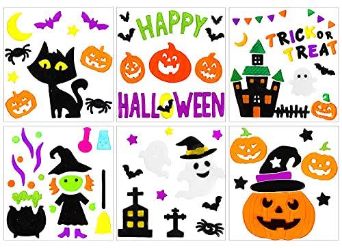 <p><strong>JOICEE</strong></p><p>amazon.com</p><p><strong>$12.99</strong></p><p>On the flip side, are you on the hunt for cute, non-scary decor for your little ones? Grab this six-pack of decals featuring smiling pumpkins, ghosts, and more. </p>