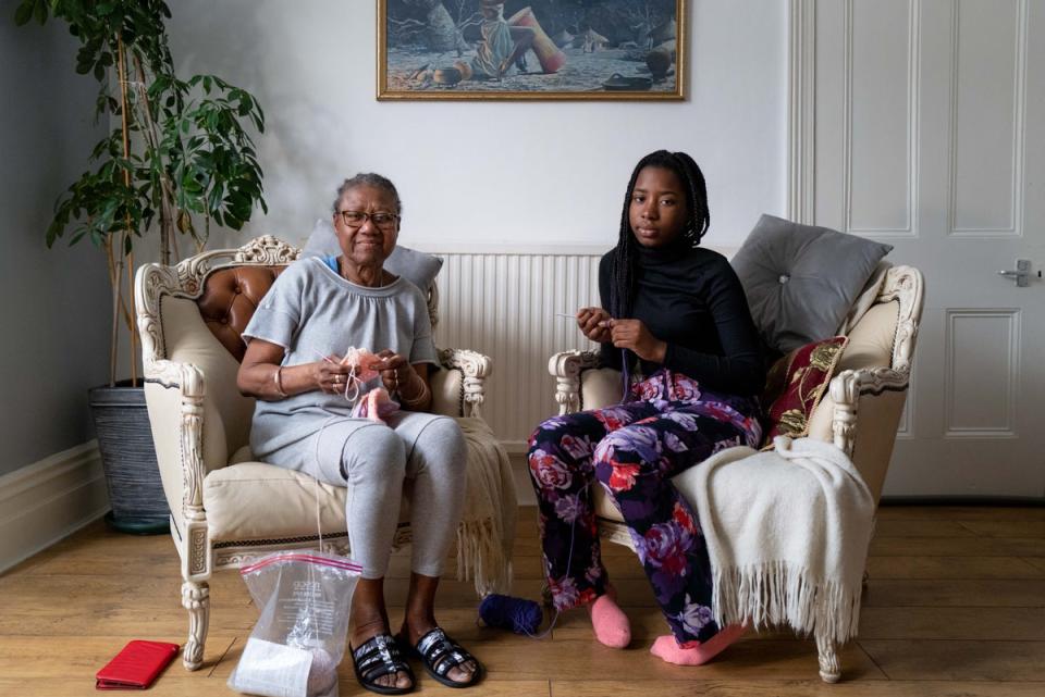 Ingrid Munroe has taught her 12-year-old grand-daughter, Carlicia, how to crochet, a skill of many of the first generation Caribbean women. (Jim Grover)