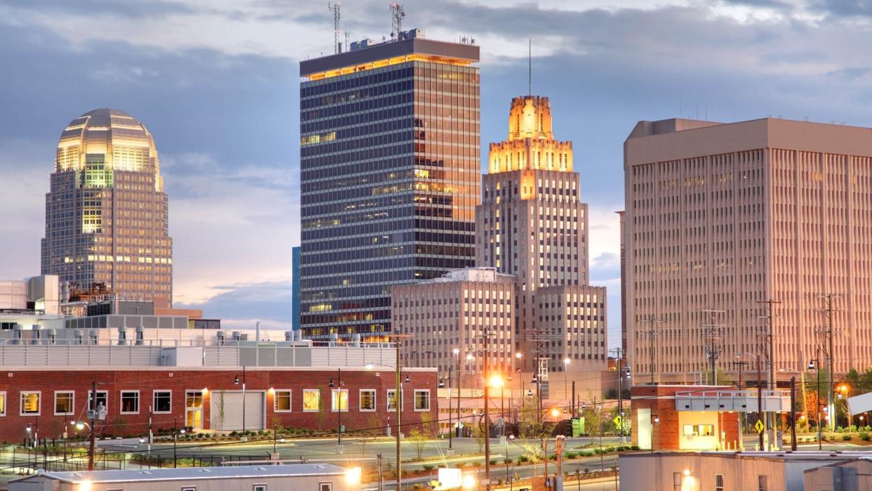 Downtown Winston-Salem, North Carolina.