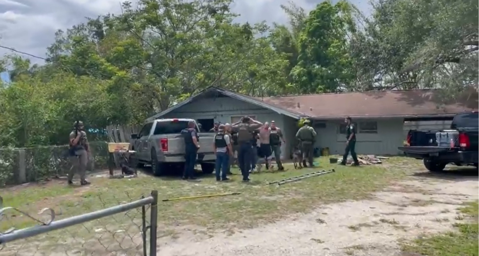 Video shows Ryan Lee Pope was shirtless and shoeless as U.S. Marshals led him from a single-family home on ​North​ Manatee Avenue in Arcadia, about 90 miles southeast of Tampa.