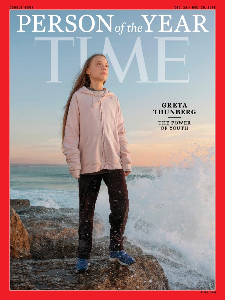 Greta Thunberg élue "personnalité de l'année" 2019 par le Time