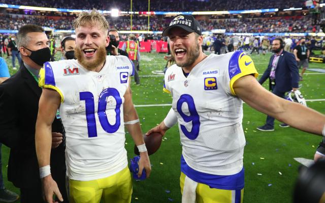 Look: Cooper Kupp signed his new deal while wearing a Matthew Stafford  jersey