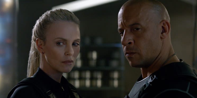 Charlize Theron and Vin Diesel (Photo: Universal Pictures)